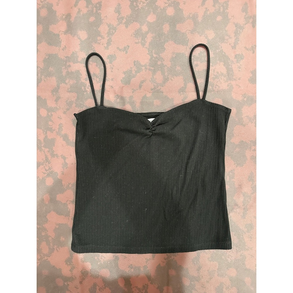 Reformation Jeans Minimalist Black Ribbed Tank Top Women's Medium